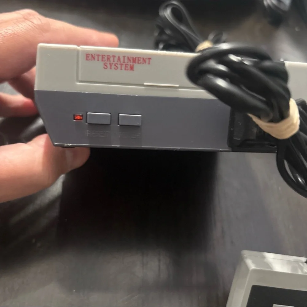 Classic Gaming Console with Dual Controllers - Gray and Black